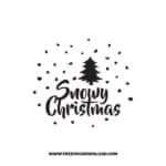 Snowy Christmas SVG & PNG, SVG Free Download, svg files for cricut, Merry Christmas SVG, Santa svg, Christmas ornaments svg