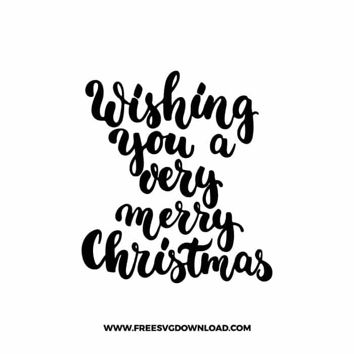 Wishing You a Very Merry Christmas SVG & PNG, SVG Free Download, svg files for cricut, Merry Christmas SVG, Santa svg