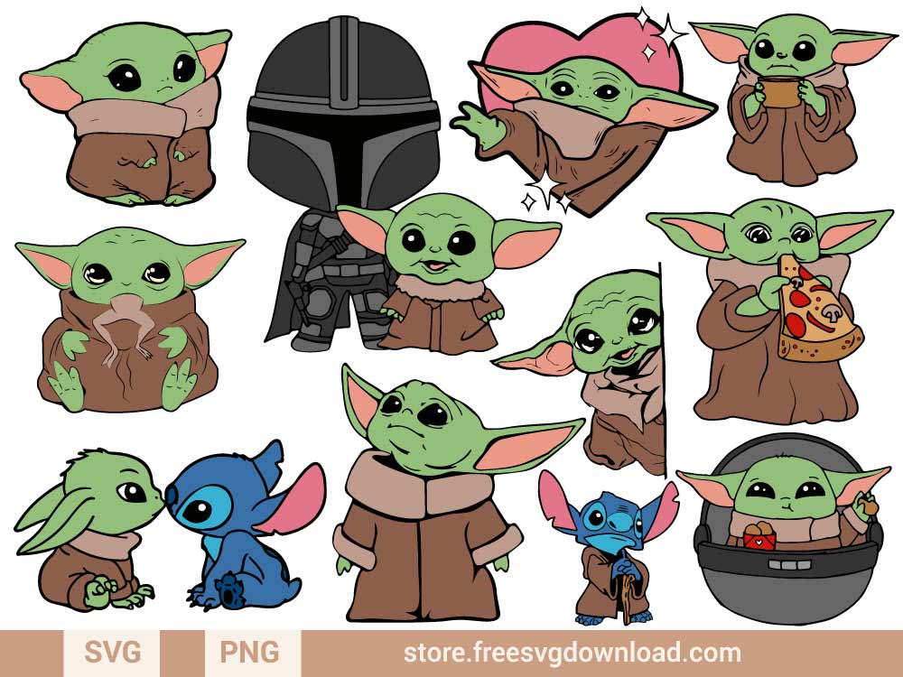 Baby Yoda Heart SVG & PNG free cut files | Free SVG Download