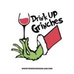 Drink up Grinches SVG & PNG, SVG Free Download,  SVG for Cricut Design Silhouette, svg files for cricut, quotes svg, popular svg, funny svg, Merry Christmas SVG, holiday svg, Santa svg, snow flake svg, candy cane svg, Christmas tree svg, wine svg
