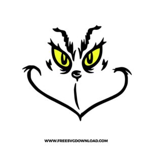 Grinch Face Free SVG File