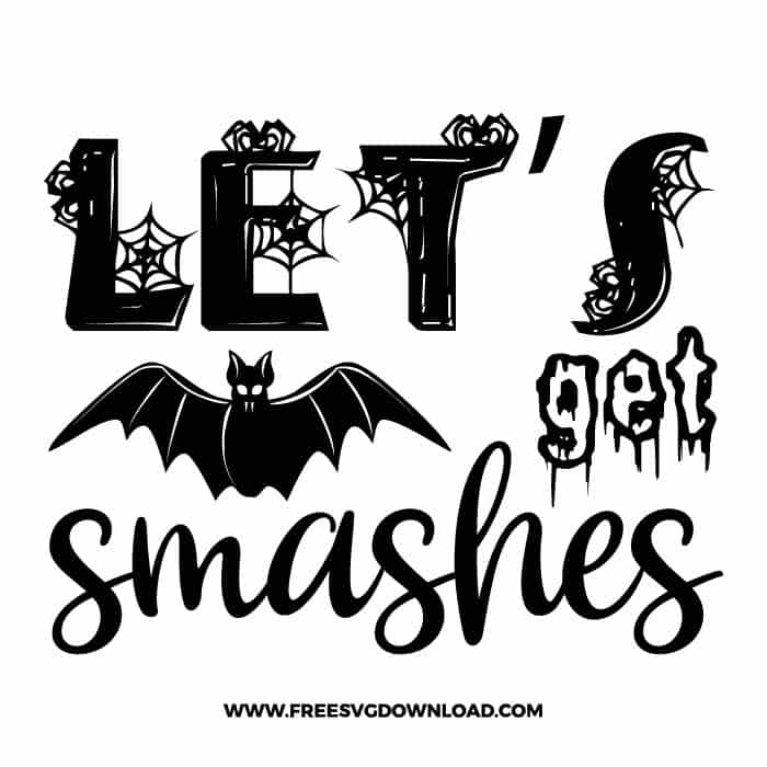 Let's get smashes bat free SVG & PNG, SVG Free Download,  SVG for Cricut Design Silhouette, svg files for cricut, halloween free svg, spooky svg