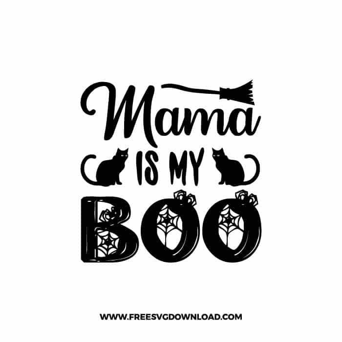 Mama is my boo cat free SVG & PNG, SVG Free Download,  SVG for Cricut Design Silhouette, svg files for cricut, halloween free svg, spooky svg