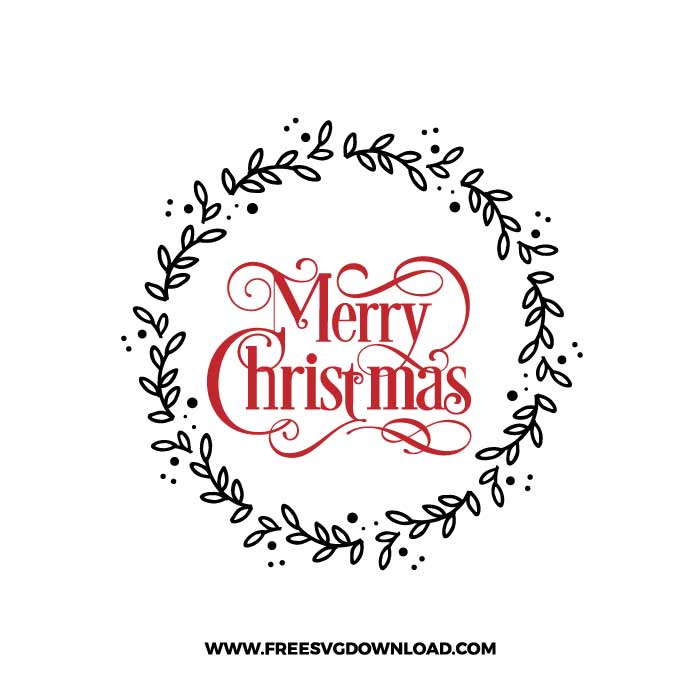 Merry Christmas Wreath SVG & PNG, SVG Free Download, SVG for Cricut Design Silhouette, svg files for cricut, quotes svg, popular svg, funny svg, Merry Christmas SVG, holiday svg, Santa svg, snow flake svg, candy cane svg, Christmas tree svg, Christmas ornament svg, Christmas quotes