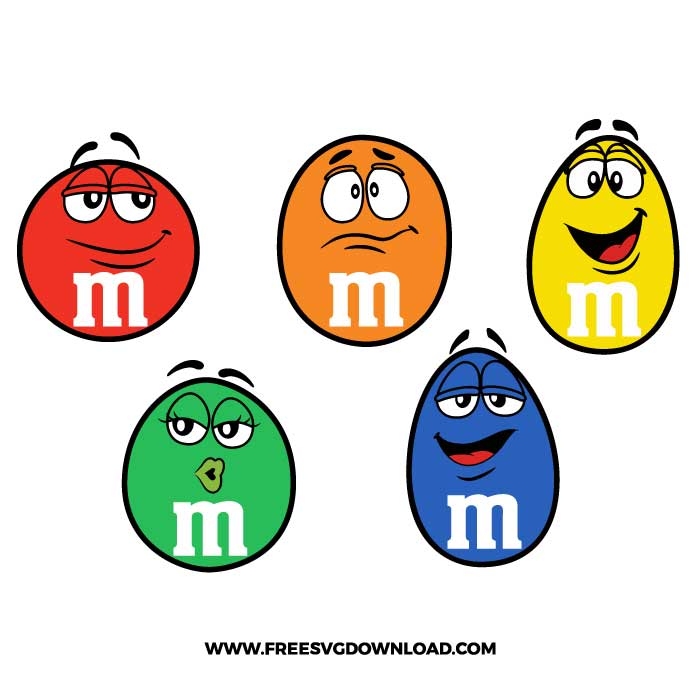 free m&m's svg, chocolate svg, m and m character svg, m and m faces svg, red m and m face, green m and m face svg