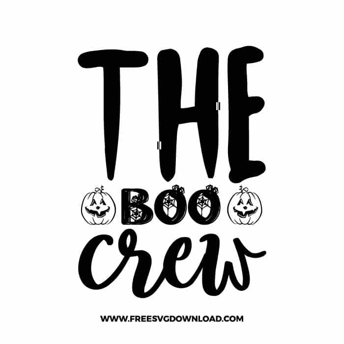 The boo crew pumpkin free SVG & PNG, SVG Free Download,  SVG for Cricut Design Silhouette, svg files for cricut, halloween free svg, spooky svg