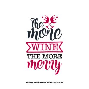 The More Wine The More Merry Free SVG File