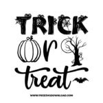 Trick or treat pumpkin free SVG & PNG, SVG Free Download,  SVG for Cricut Design Silhouette, svg files for cricut, halloween free svg, spooky svg