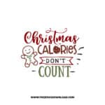 Christmas calories don't count SVG & PNG, SVG Free Download, svg files for cricut, christmas free svg, christmas ornament svg