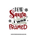 Dear Santa I was framed SVG & PNG, SVG Free Download, svg files for cricut, christmas free svg, christmas ornament svg