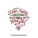 Dear Santa please define Naughty SVG & PNG, SVG Free Download, svg files for cricut, christmas free svg, christmas ornament svg