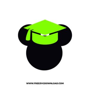 Mickey Head Disney Graduation Free SVG File