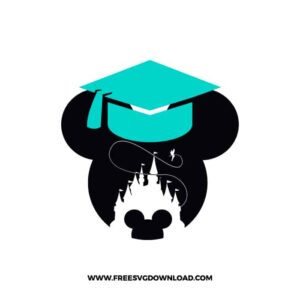 Disney Graduation Mickey Castle Free SVG File