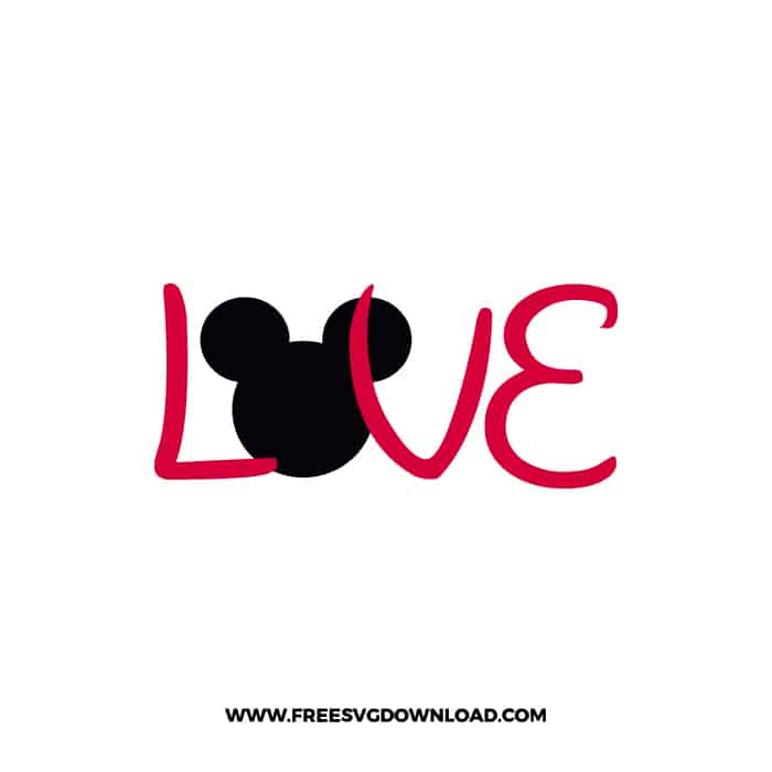 Disney Love 2 SVG & PNG, SVG Free Download, svg files for cricut, svg files for Silhouette, mickey mouse svg, disney svg