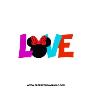 Disney Minnie Mouse Love Free SVG File