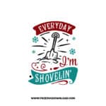 Everyday I'm shovelin SVG & PNG, SVG Free Download, svg files for cricut, christmas free svg, christmas ornament svg