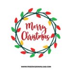 Merry Christmas Light Wreath SVG & PNG, SVG Free Download, svg files for cricut, svg files for Silhouette, separated svg, trending svg, Merry Christmas SVG, holiday svg, Santa svg, snowflake svg, candy cane svg, Christmas tree svg, Christmas ornament svg, Christmas quotes, noel svg, wreath svg