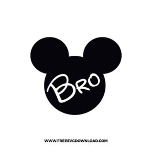 Mickey Head Bro Free SVG File