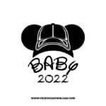 Mickey Family Cap Baby SVG & PNG, SVG Free Download, svg files for cricut, svg files for Silhouette, mickey mouse svg, disney svg