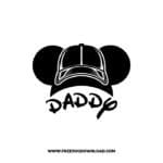 Mickey Family Cap Dad SVG & PNG, SVG Free Download, svg files for cricut, svg files for Silhouette, mickey mouse svg, disney svg