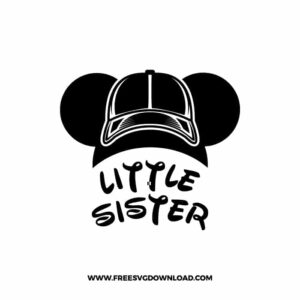 Mickey Family Cap Little Sister SVG cut file