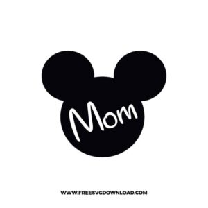 Mickey Head Mom Free SVG File