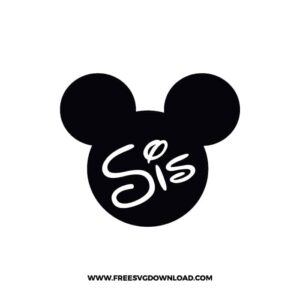 Mickey Head Sis Free SVG File