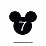 Mickey Head Number 7 SVG & PNG, SVG Free Download, svg files for cricut, svg files for Silhouette, mickey mouse svg, disney svg