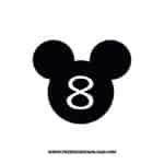 Mickey Head Number 8 SVG & PNG, SVG Free Download, svg files for cricut, svg files for Silhouette, mickey mouse svg, disney svg