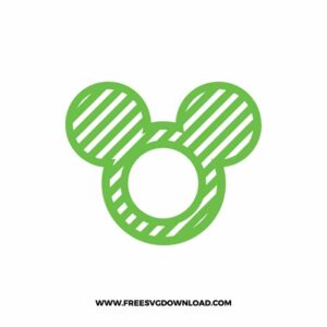 Mickey Monogram 45Line Green SVG & PNG, SVG Free Download, svg files for cricut, svg files for Silhouette, mickey mouse svg, disney svg