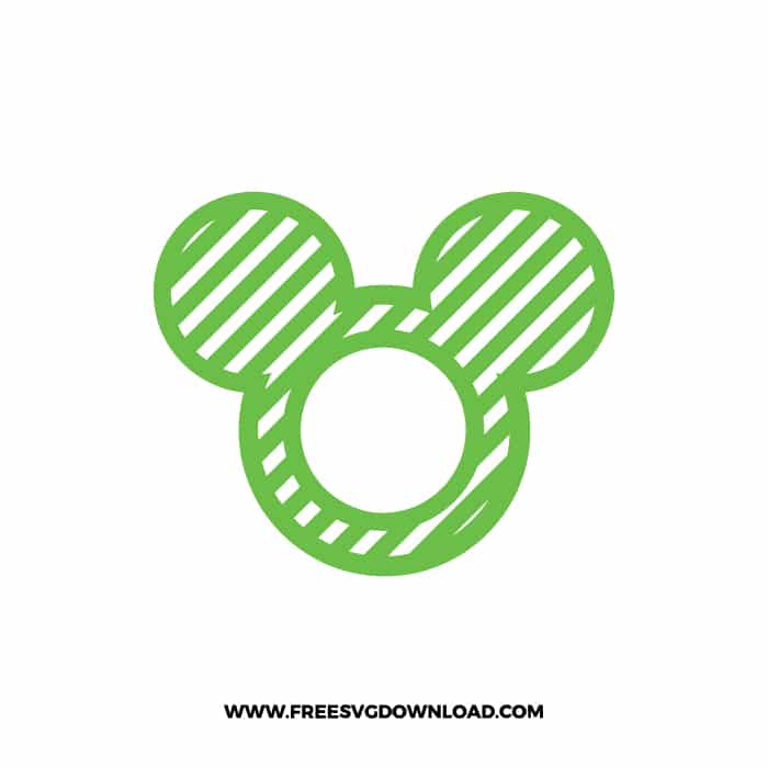 Mickey Monogram 45Line Green SVG & PNG, SVG Free Download, svg files for cricut, svg files for Silhouette, mickey mouse svg, disney svg