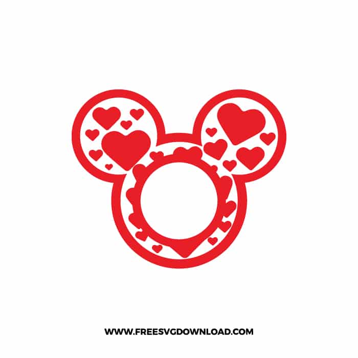 Mickey Monogram Hearts SVG & PNG, SVG Free Download, svg files for cricut, svg files for Silhouette, mickey mouse svg, disney svg