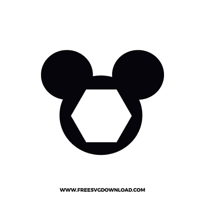 Mickey Monogram Hexagon SVG & PNG, SVG Free Download, svg files for cricut, svg files for Silhouette, mickey mouse svg, disney svg