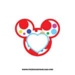 Mickey Monogram Circle Heart SVG & PNG, SVG Free Download, svg files for cricut, svg files for Silhouette, mickey mouse svg, disney svg
