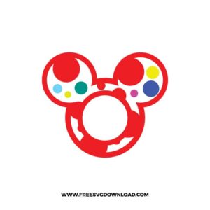 Mickey Monogram Circle SVG & PNG, SVG Free Download, svg files for cricut, svg files for Silhouette, mickey mouse svg, disney svg