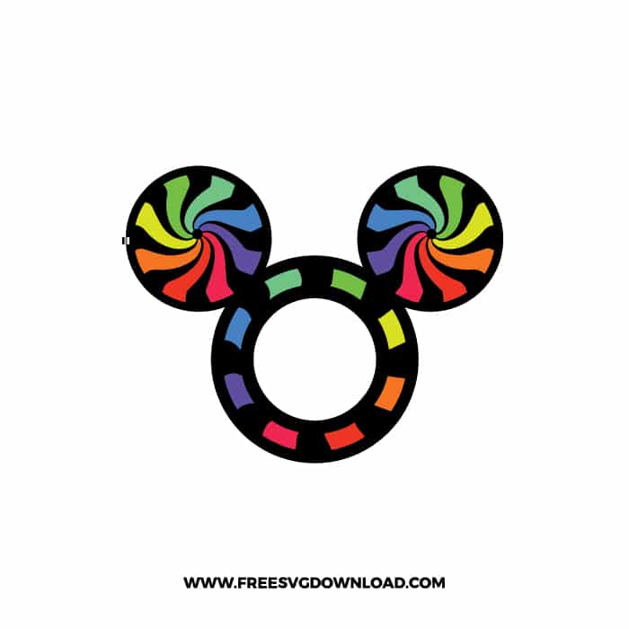 Mickey Monogram Rainbow SVG & PNG, SVG Free Download, svg files for cricut, svg files for Silhouette, mickey mouse svg, disney svg
