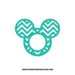 Mickey Monogram Zigzag Aqua SVG & PNG, SVG Free Download, svg files for cricut, svg files for Silhouette, mickey mouse svg, disney svg