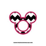 Mickey Monogram Zigzag Black SVG & PNG, SVG Free Download, svg files for cricut, svg files for Silhouette, mickey mouse svg, disney svg