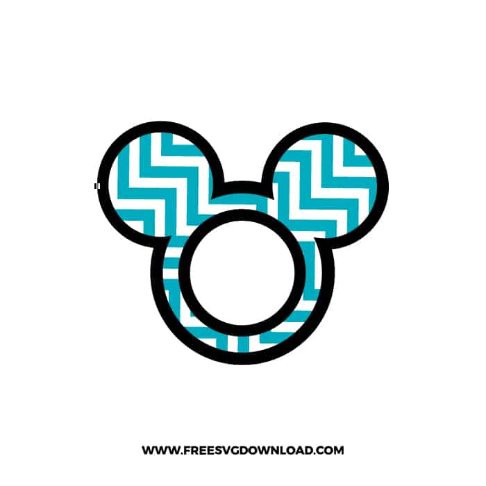 Mickey Monogram Zigzag Blue SVG & PNG, SVG Free Download, svg files for cricut, svg files for Silhouette, mickey mouse svg, disney svg