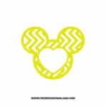 Mickey Monogram Zigzag Yellow SVG & PNG, SVG Free Download, svg files for cricut, svg files for Silhouette, mouse svg, disney svg