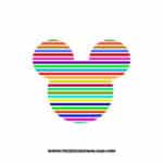 Mickey Rainbow Lines SVG & PNG, SVG Free Download, svg files for cricut, svg files for Silhouette, mickey mouse svg, disney svg