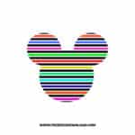 Mickey Rainbow Lines w Black SVG & PNG, SVG Free Download, svg files for cricut, svg files for Silhouette, mickey mouse svg, disney svg