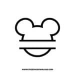 Mickey Split Monogram SVG & PNG, SVG Free Download, svg files for cricut, svg files for Silhouette,Mickey mouse svg, disney svg