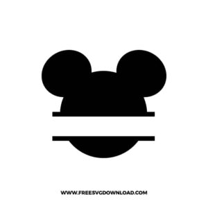 Mickey Mouse Split Monogram Free SVG File