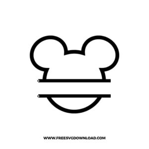 Mickey Split Monogram SVG & PNG, SVG Free Download, svg files for cricut, svg files for Silhouette,Mickey mouse svg, disney svg