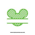 Mickey Split Monogram 45lines Green SVG & PNG, SVG Free Download, svg files for cricut, svg files for Silhouette,Mickey mouse svg, disney svg