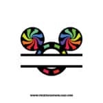 Mickey Split Monogram Rainbow SVG & PNG, SVG Free Download, svg files for cricut, svg files for Silhouette,Mickey mouse svg, disney svg