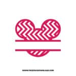 Mickey Split Monogram Zigzag Pink SVG & PNG, SVG Free Download, svg files for cricut, svg files for Silhouette,Mickey svg, disney svg