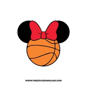 Minnie Basketball Sports SVG & PNG, SVG Free Download, svg files for cricut, svg files for Silhouette, mickey mouse svg, disney svg