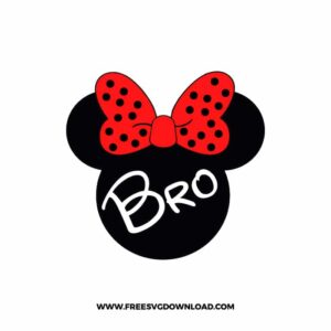 Minnie Head Bro Free SVG File